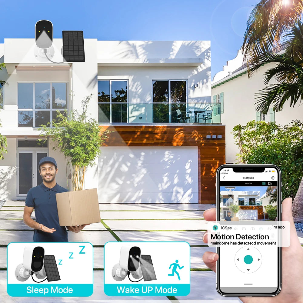 WiFi IP Camera Solar Panel Battery